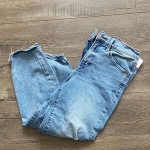 Express Light Blue Women's Straight Leg Jeans